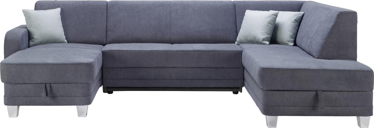 Rohová sedačka MESSINA, pravá, tmavosivá - chrómová/tmavosivá, Modern, textil/plast (165/296/198cm) - Mömax