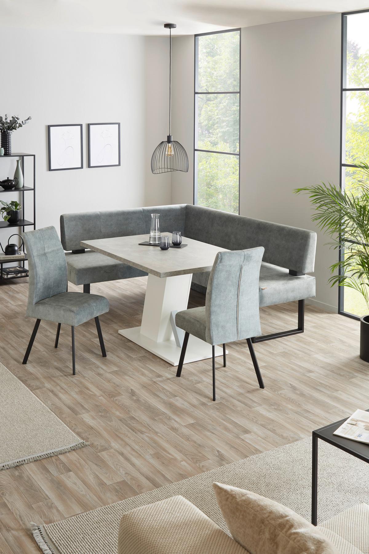 Eckbank Rab Ii - Schwarz/Grün, MODERN, Holz/Holzwerkstoff (160/200cm) - Ondega