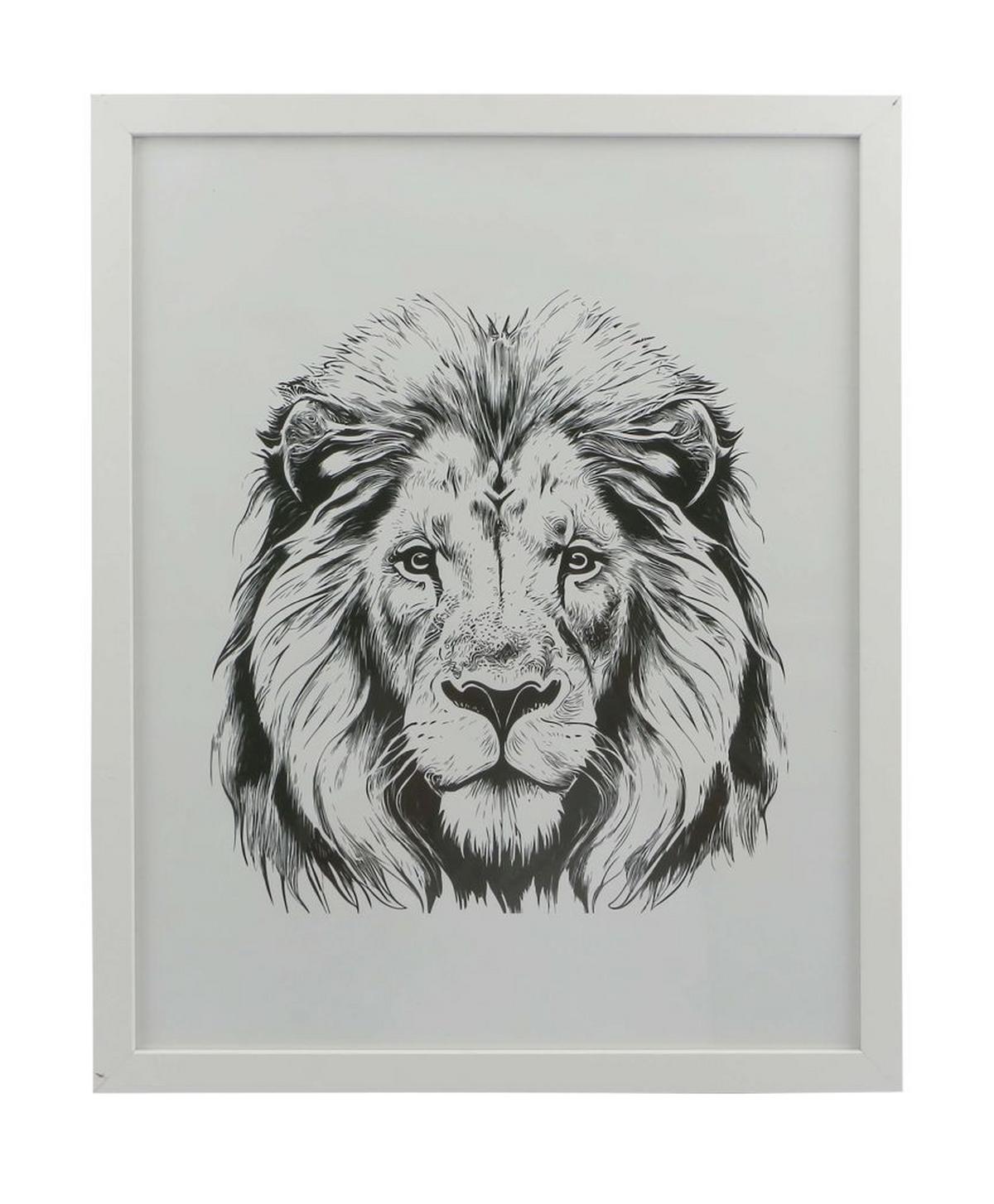 Bilderrahmen 40x50 cm Caralina Holz-Dekor Weiß, 43,3x53,3 cm - Weiß, Basics, Glas/Holz (43,3/53,3/1,5cm) - Luca Bessoni