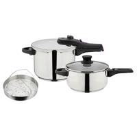 Schnellkochtopfset Silberfarben, D: 22cm - Silberfarben, Basics, Metall (22cm) - GSW