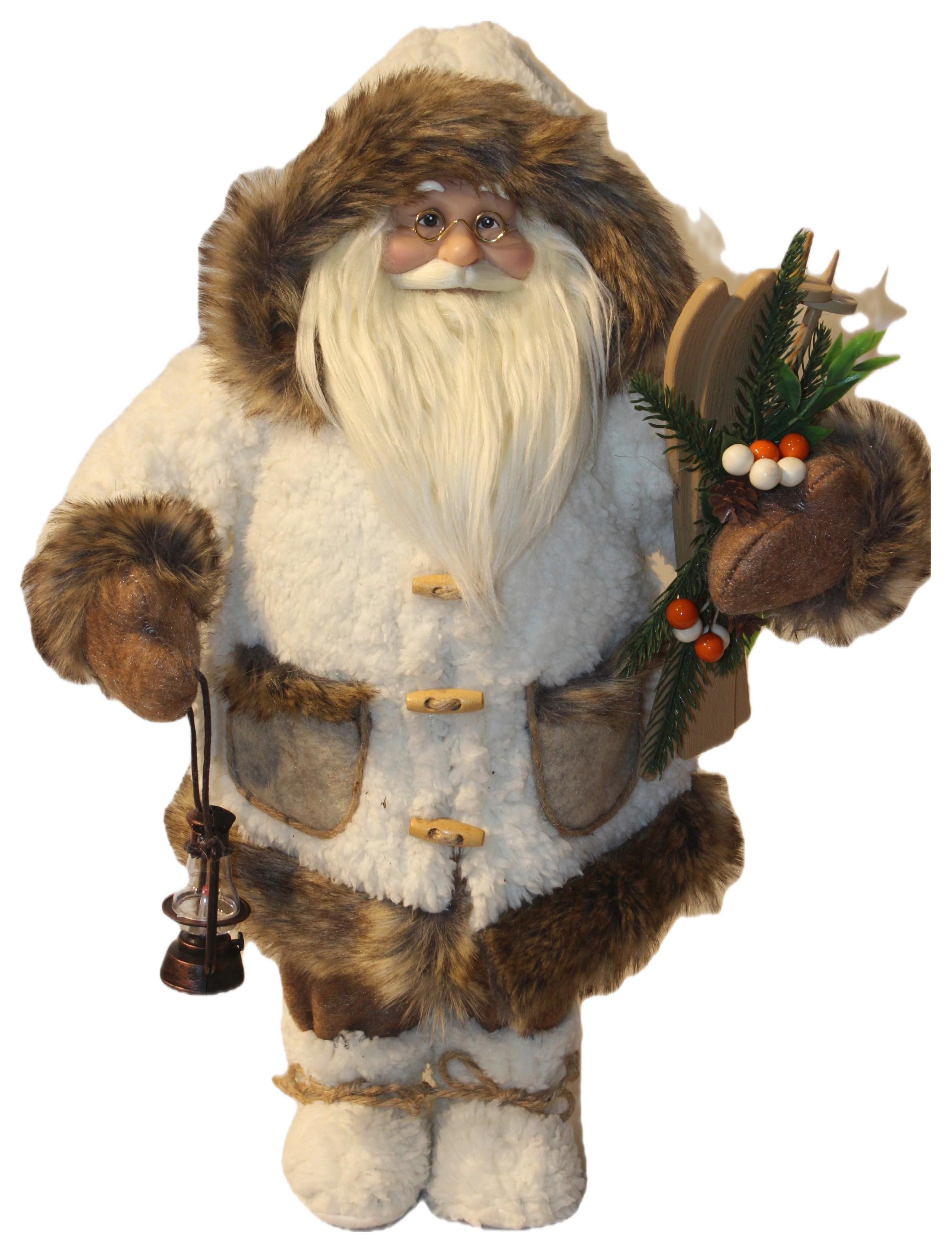 Weihnachtsmann Charly - Rot/Braun, KONVENTIONELL, Kunststoff/Textil (22/17/45cm) - Luca Bessoni