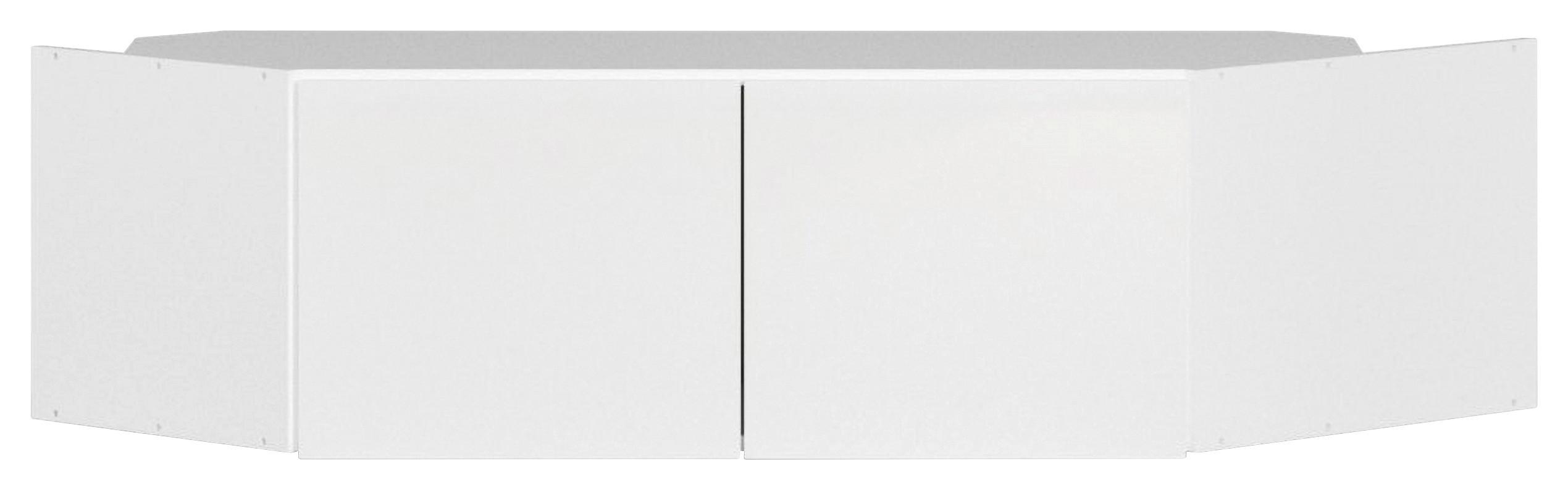 Nadstavec na skriňu MAX - biela/biela s vysokým leskom, Konventionell, kompozitné drevo (117/39/104cm)