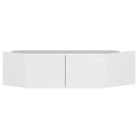 Nadstavec na skriňu MAX - biela/biela s vysokým leskom, Konventionell, kompozitné drevo (117/39/104cm)