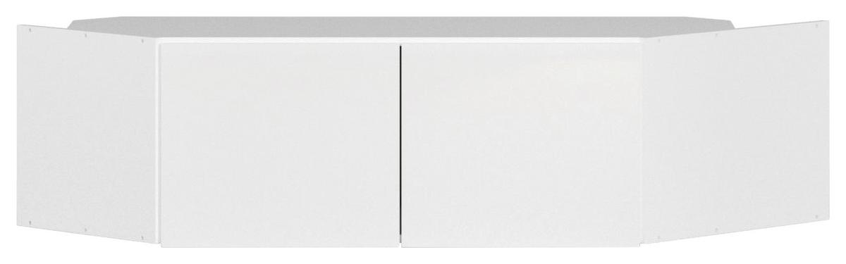 Nadstavec na skriňu MAX - biela/biela s vysokým leskom, Konventionell, kompozitné drevo (117/39/104cm)