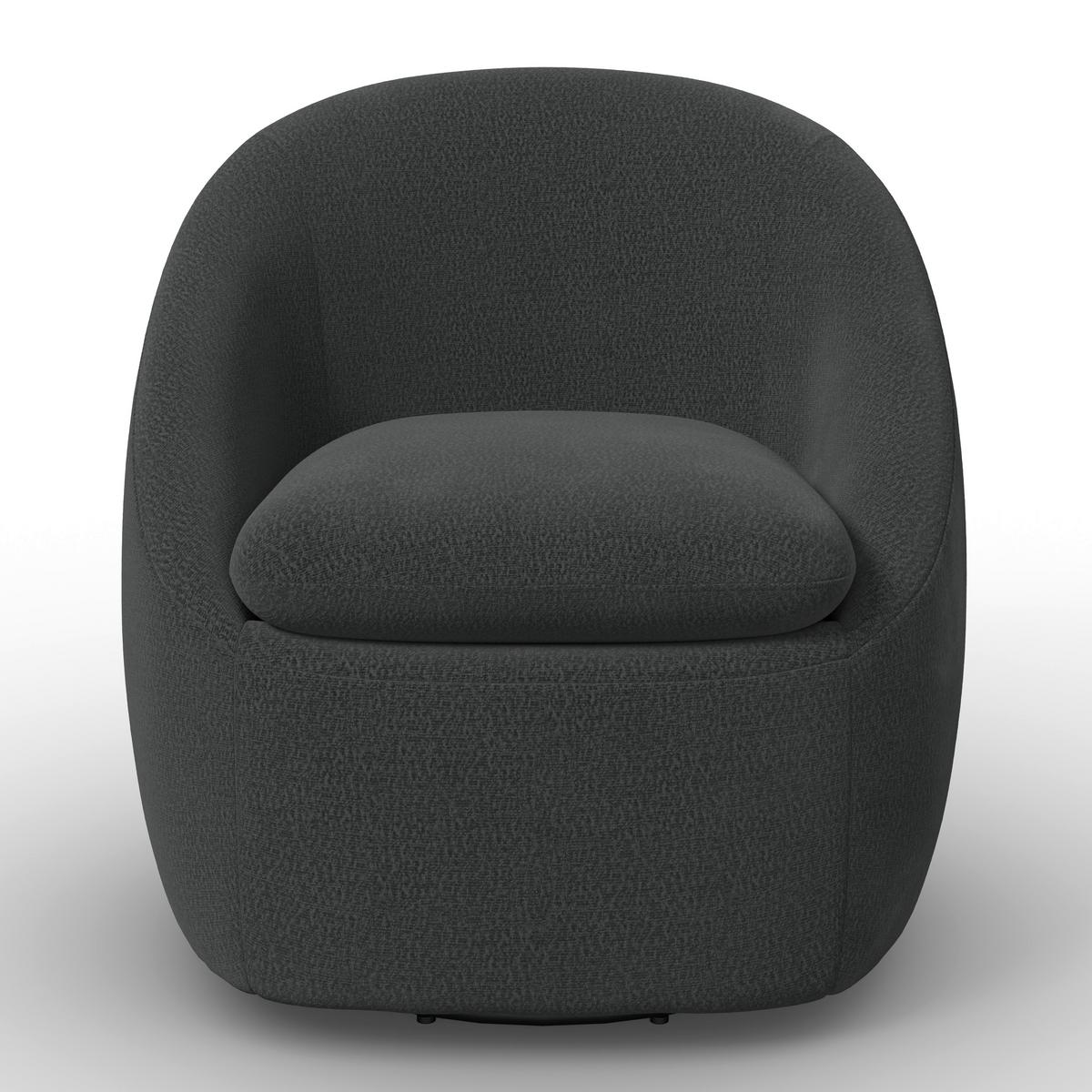 Relaxačné kreslo DORA, čierna ženilka - čierna, Modern, kov/drevo (77/74/73cm) - Bessagi Home