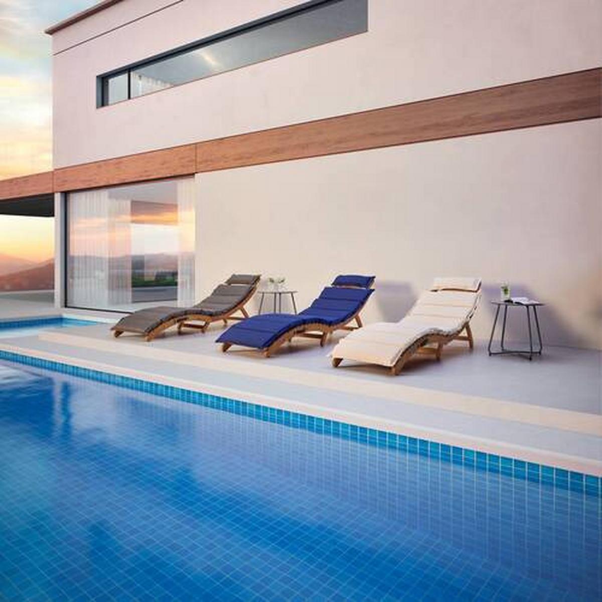 Záhradní lehátko BORA béžová - béžová, Moderní, dřevo/textil (180/54/62cm) - Bessagi Garden