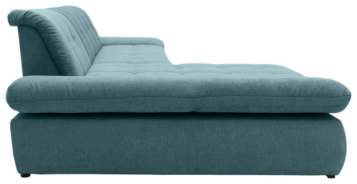 Ecksofa mit Schlaffunktion Moric Petrol Mikrofaser - Chromfarben/Petrol, KONVENTIONELL, Textil (172/300cm) - MID.YOU