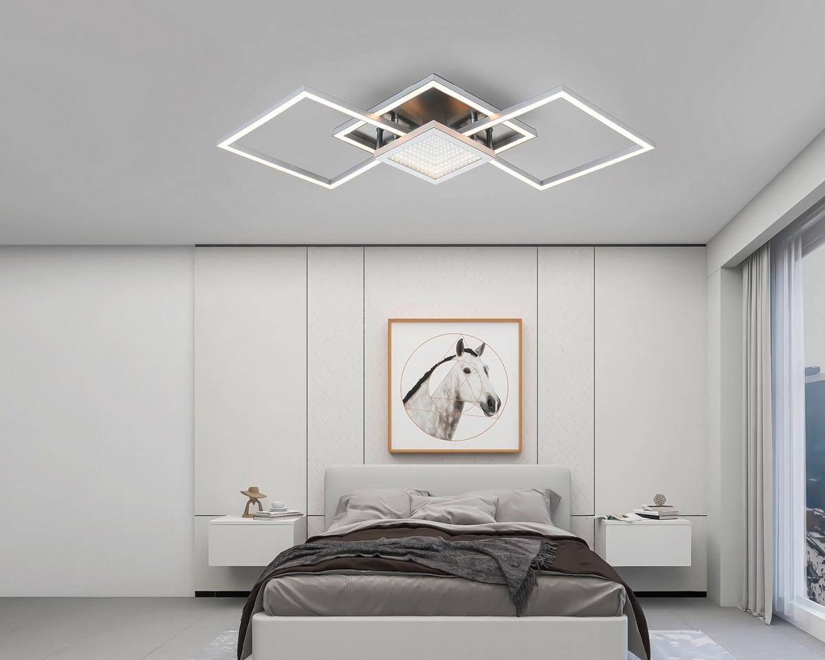 Led-deckenleuchte Tiziana - Chromfarben/Silberfarben, MODERN, Kunststoff/Metall (75cm) - Luca Bessoni