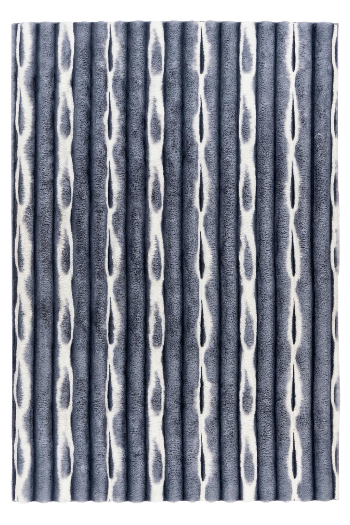 Hochflorteppich My Waves 305 - Blau, Basics, Textil (40/60cm) - Obsession