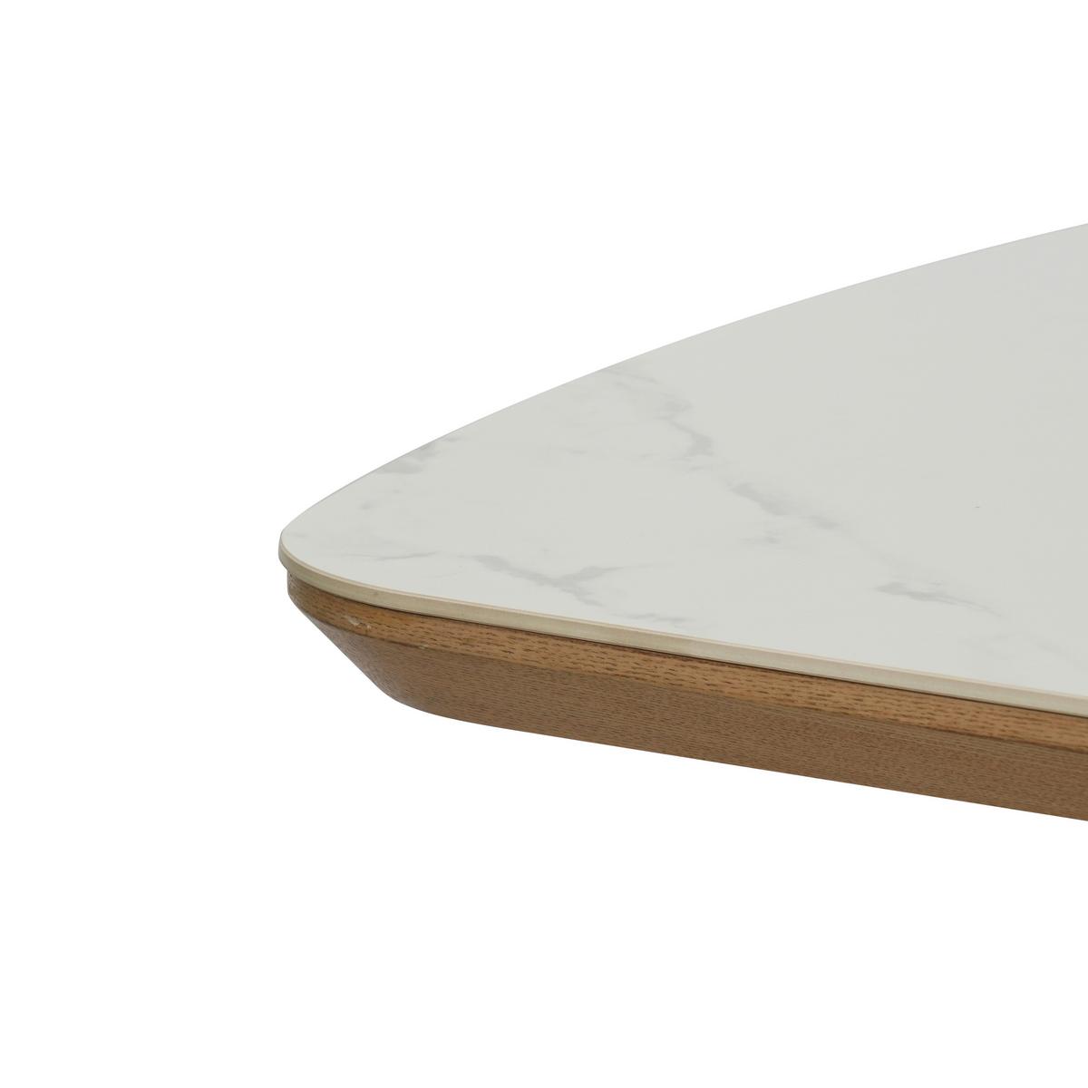 Esstisch Tallinn Naturfarben/Weiß L: 180 cm - Naturfarben/Weiß, MODERN, Keramik/Holzwerkstoff (180/90/76cm) - Livetastic