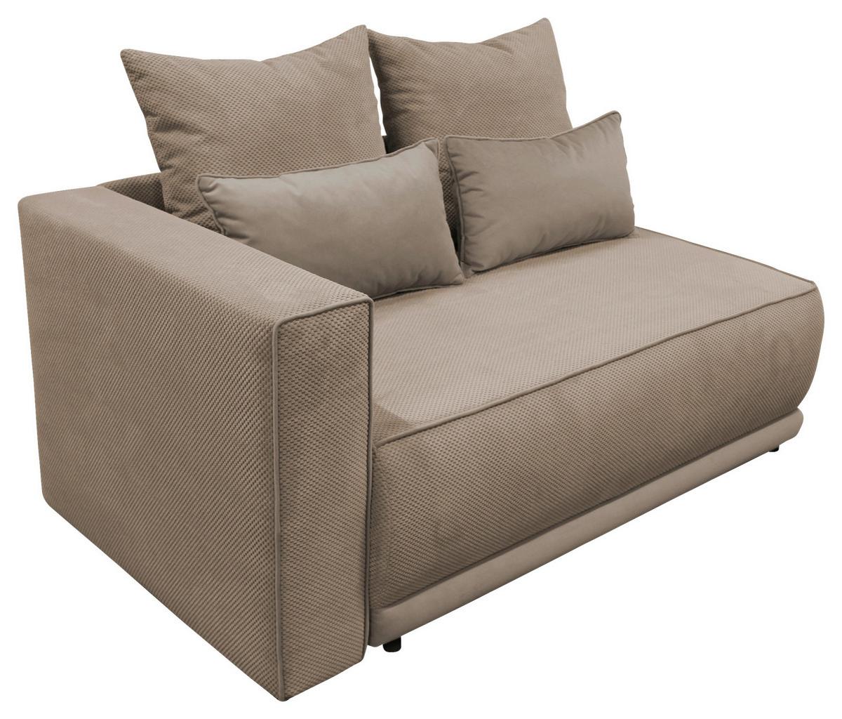Récamiere Iga Li Taupe B: 168 Cm - Taupe/Schwarz, Design, Textil (168/73/99cm) - MID.YOU