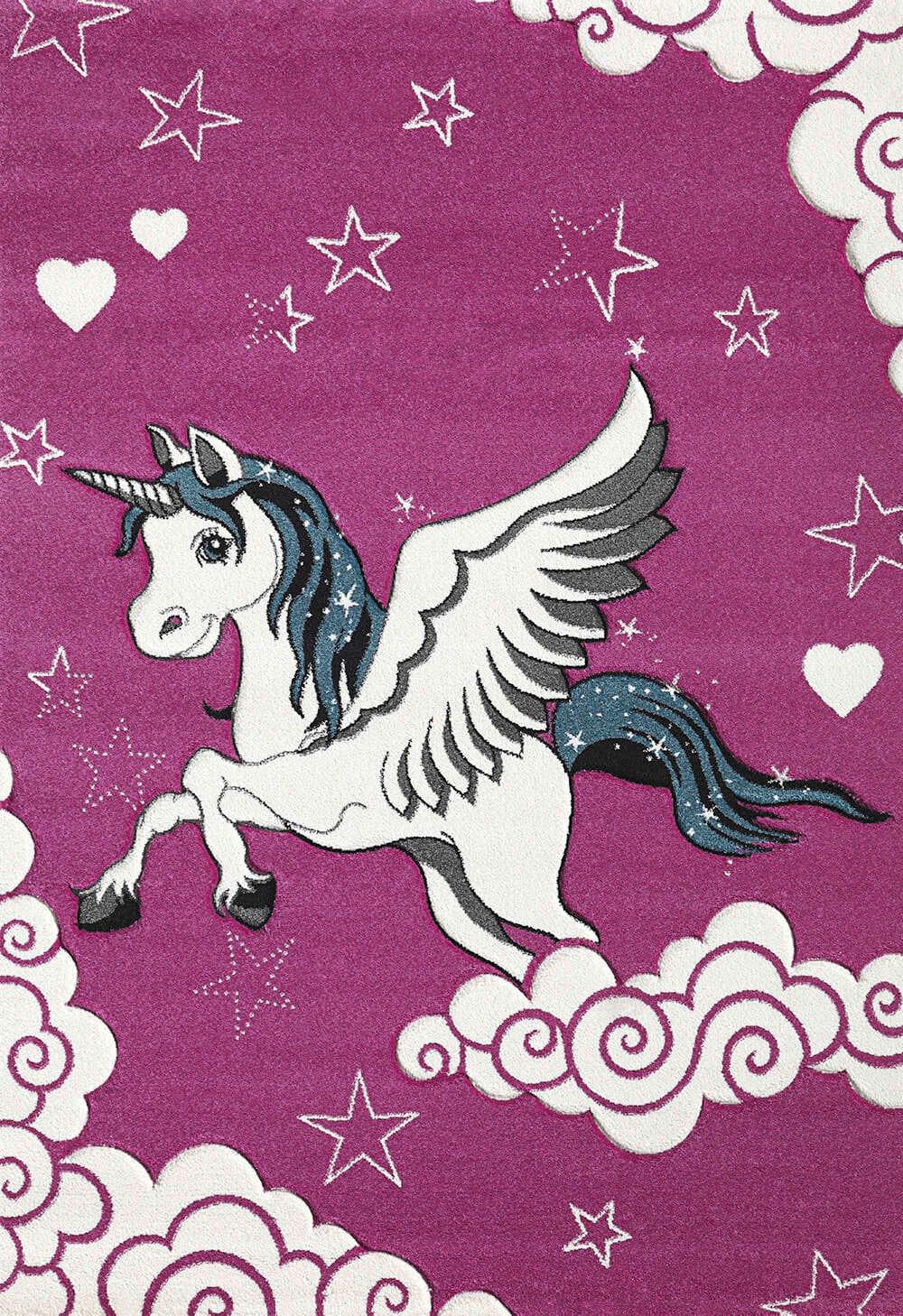 KINDERTEPPICH DIAMOND KIDS 640 - Beere, KONVENTIONELL, Textil (80/150cm)
