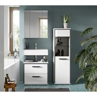 Badezimmer Kojak Schwarz/weiß K: 100 Cm - Weiß Hochglanz/Schwarz, MODERN, Holzwerkstoff (100cm) - MID.YOU