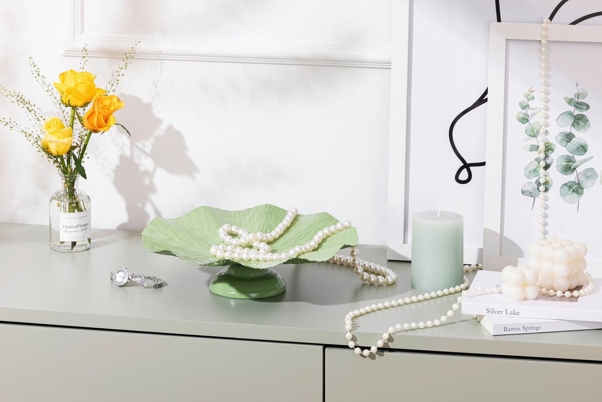 Dekoschale Felix - Grün, KONVENTIONELL, Metall (28/7cm) - Luca Bessoni