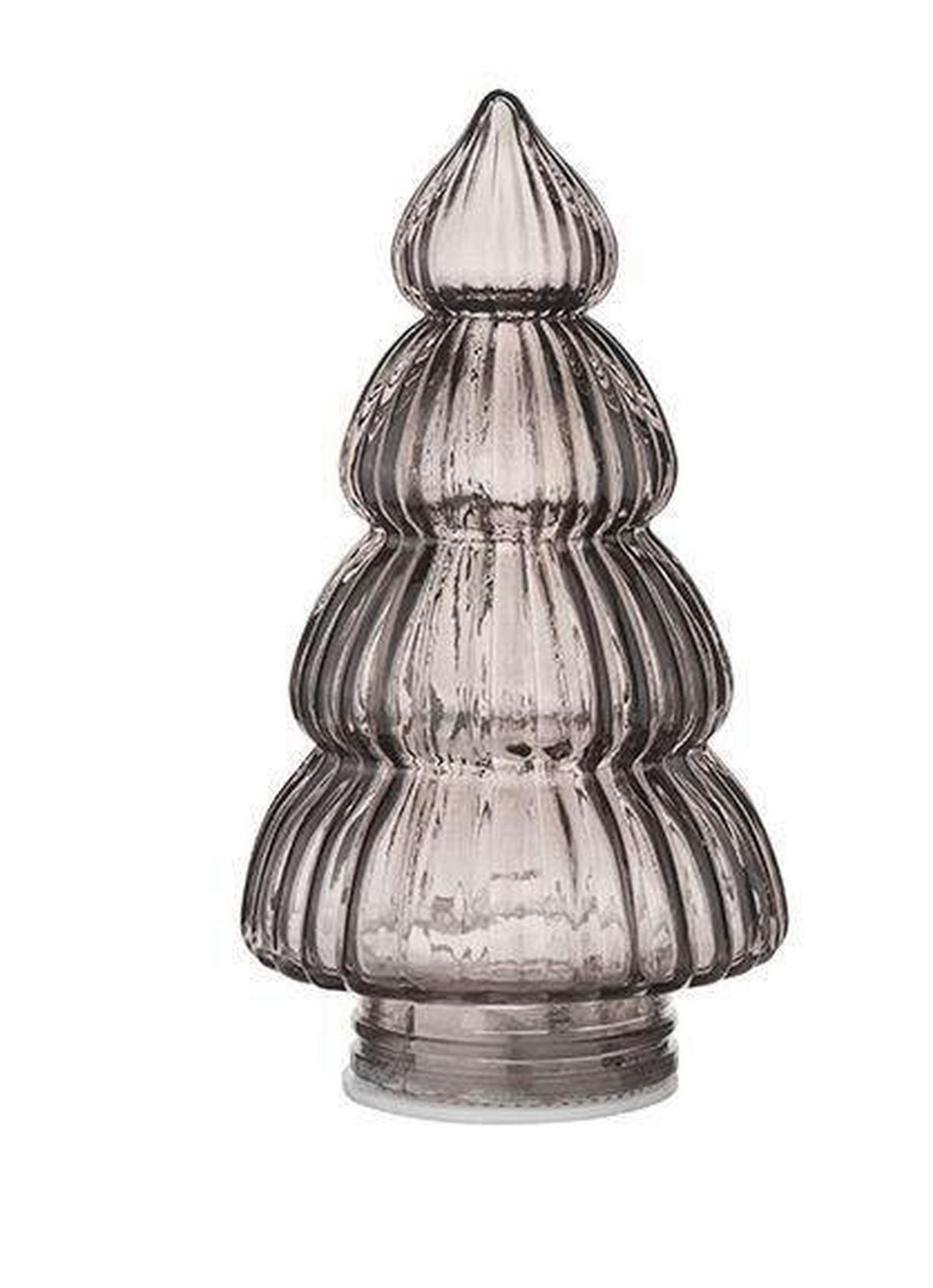 LED Dekokrační stromek LEONIE -PAZ- - šedohnědá, plast/sklo (9,8/18cm) - Mömax