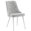 Stuhl-Set Velvet Deluxe - Hellgrau/Weiß, Design, Kunststoff/Textil (50/88.5/66cm) - Livetastic