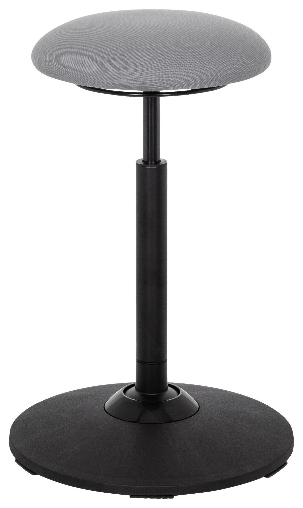 Bürohocker Balance Sit Grau Bis 120 Kg - Schwarz/Grau, Basics, Kunststoff/Textil (45/63-86/45cm) - MID.YOU