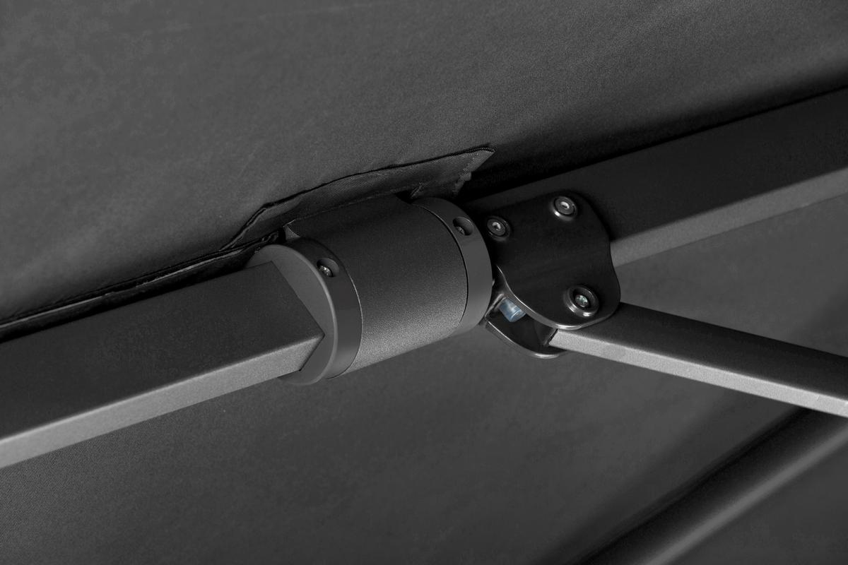 Ampelschirm Rhodos Twist BxHxT: 322x276x350 cm Anthrazit - Anthrazit, Basics, Textil/Metall (322/276/350x260cm) - Schneider