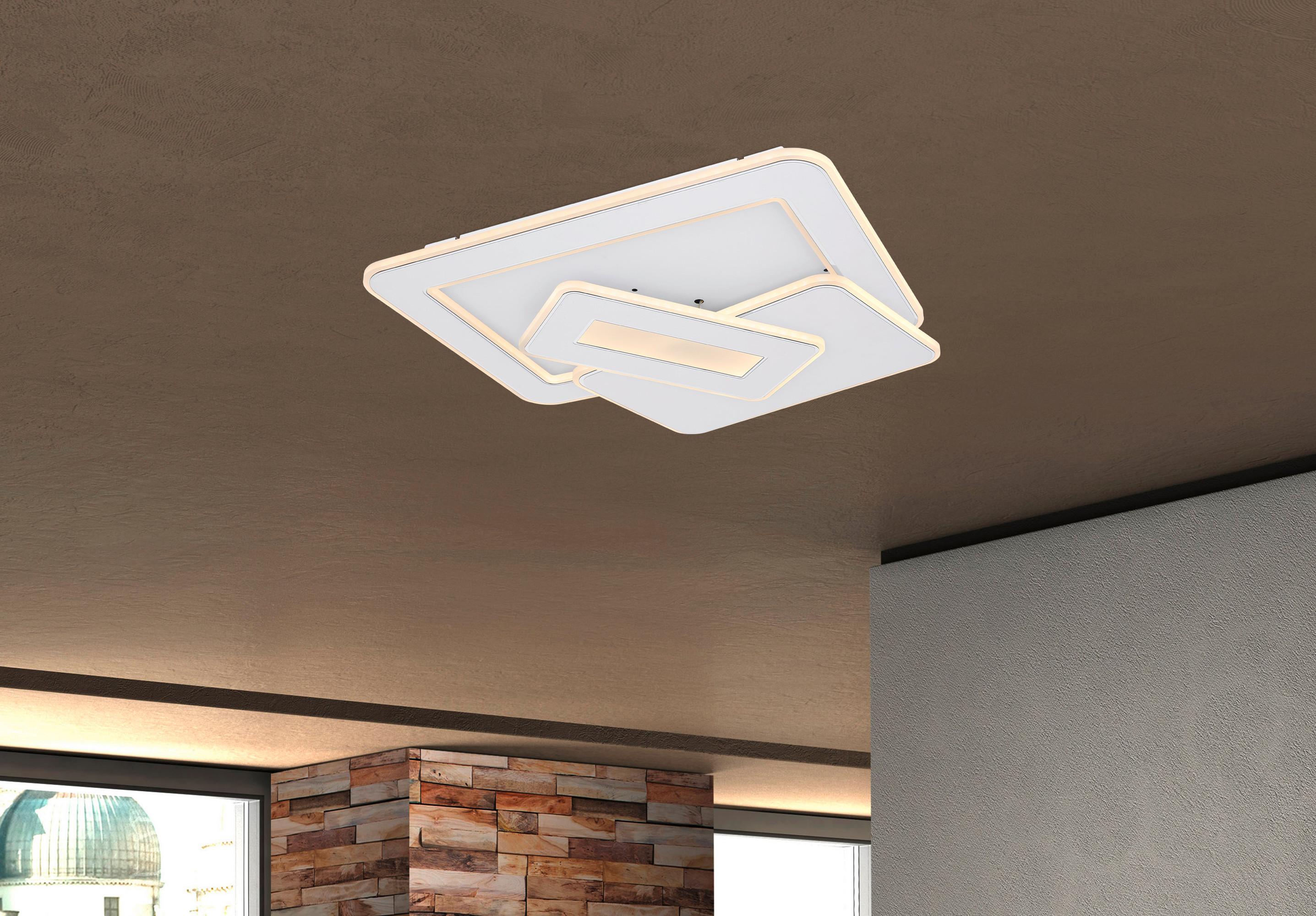 LED-Deckenleuchte 48548sh - Weiß, Design, Kunststoff/Metall (49/48,5/6,8cm) - Globo