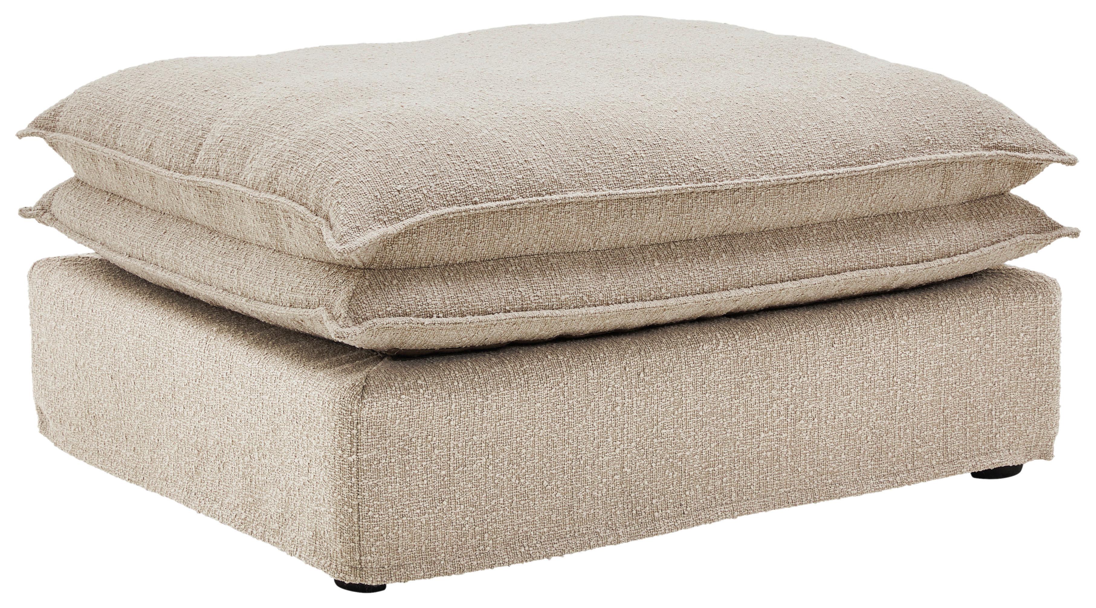 Hocker Aurora - Beige/Schwarz, Trend, Textil (90/46/105cm) - Livetastic