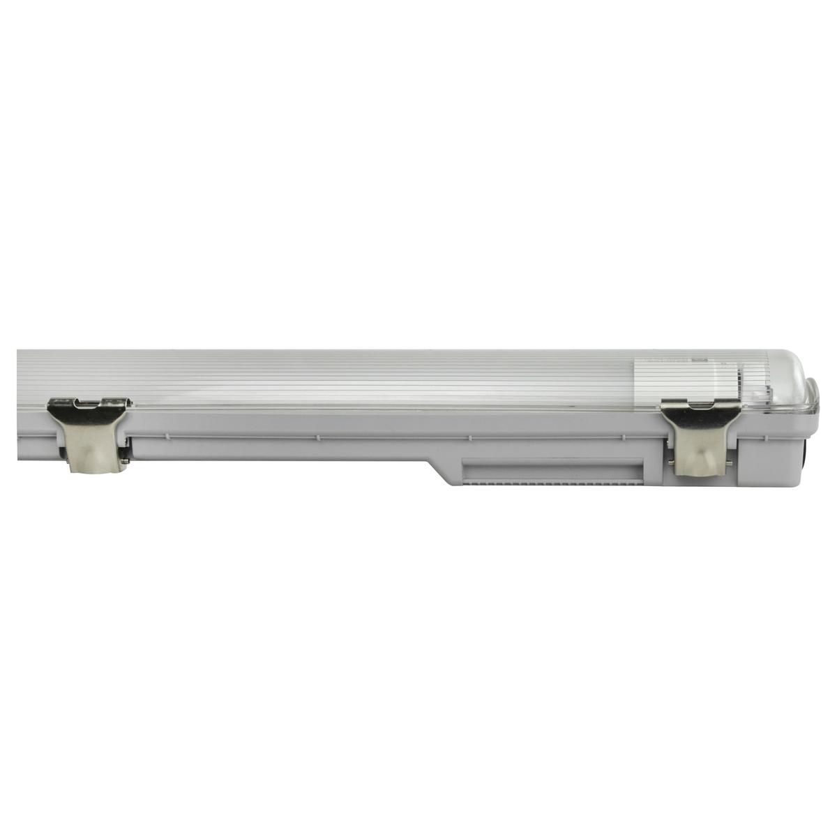Led-deckenleuchte L: 126,8 Cm, Für In- Und Outdoor - Grau, Basics, Kunststoff (126,8/6,2/5,2cm)
