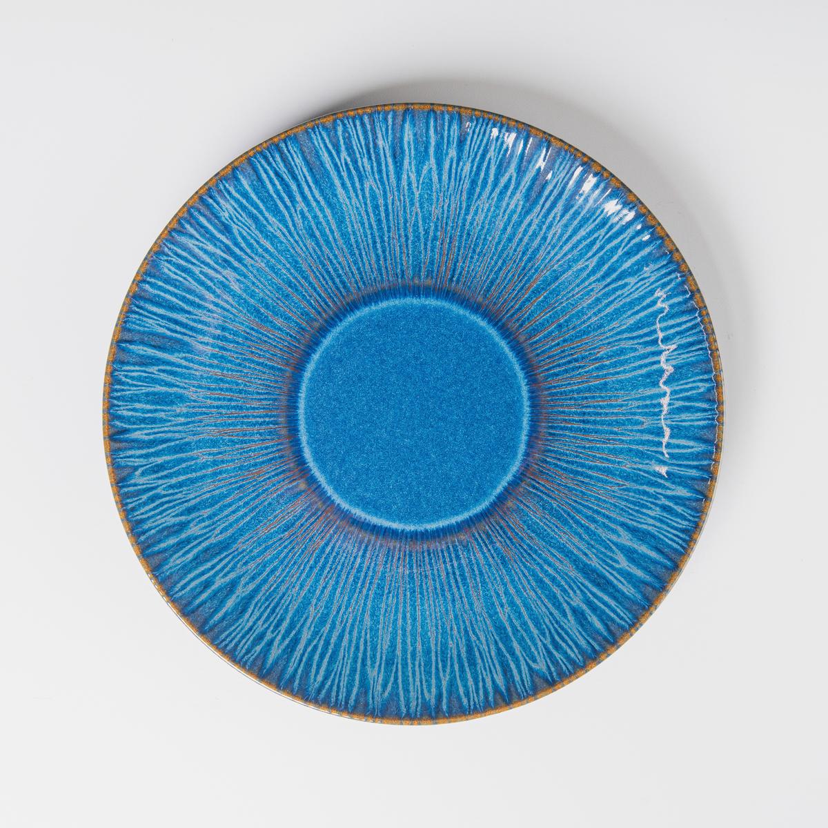 Speisetellerset 4 -teilig. Steinzeug, Blau - Blau, Basics, Keramik (27,4/3cm) - Gipfelstück