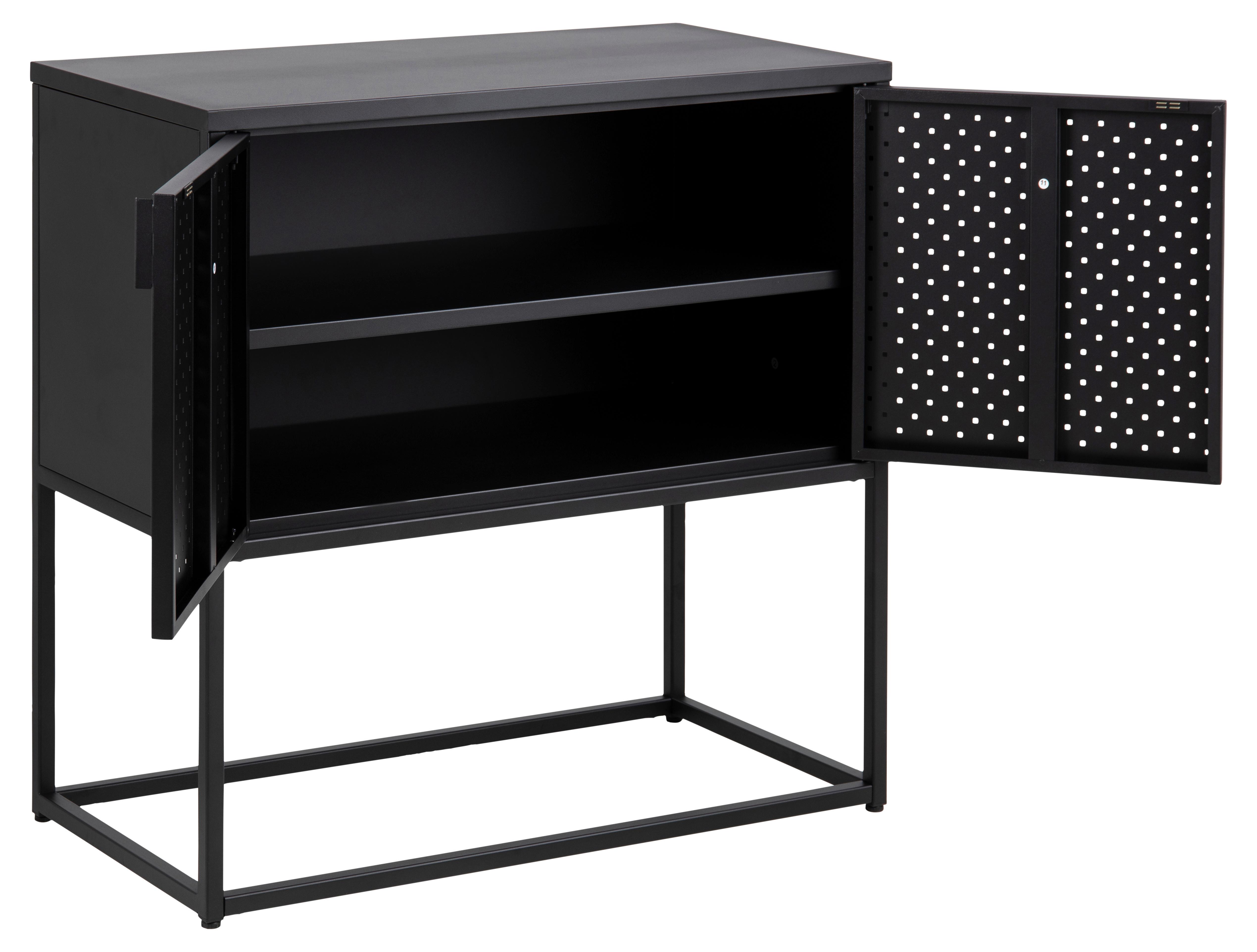 Modernes Sideboard aus Metall in Schwarz