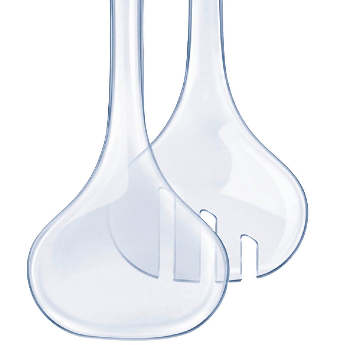 Salatbesteck Aus Kunststoff 2--Teilig., Transparent - Transparent, Basics, Kunststoff (9/30cm) - Leifheit