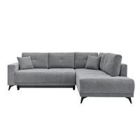 Ecksofa Texas Recr-Rechts Grau - Schwarz/Grau, KONVENTIONELL, Holz (259/203cm)