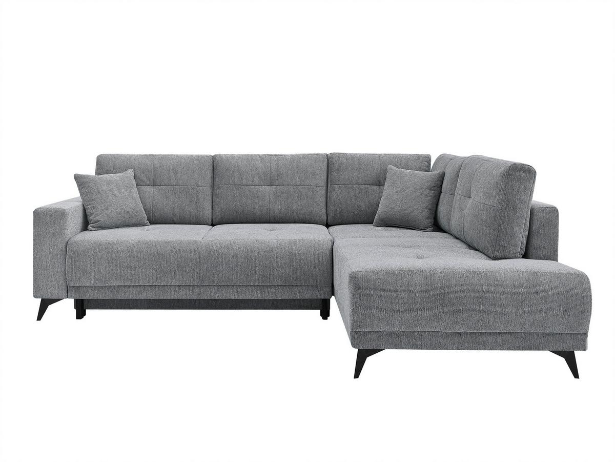 Ecksofa Texas Recr-Rechts Grau - Schwarz/Grau, KONVENTIONELL, Holz (259/203cm)