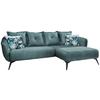 Ecksofa Baggio Mit Kissen Textil Blau/grün - Blau/Multicolor, MODERN, Holz/Textil (277/162cm) - Livetastic