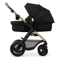 Kinderwagenset schwarz/gold 7tlg. - Goldfarben/Schwarz, Basics, Textil/Metall (86,5/60/106cm) - Kinderkraft