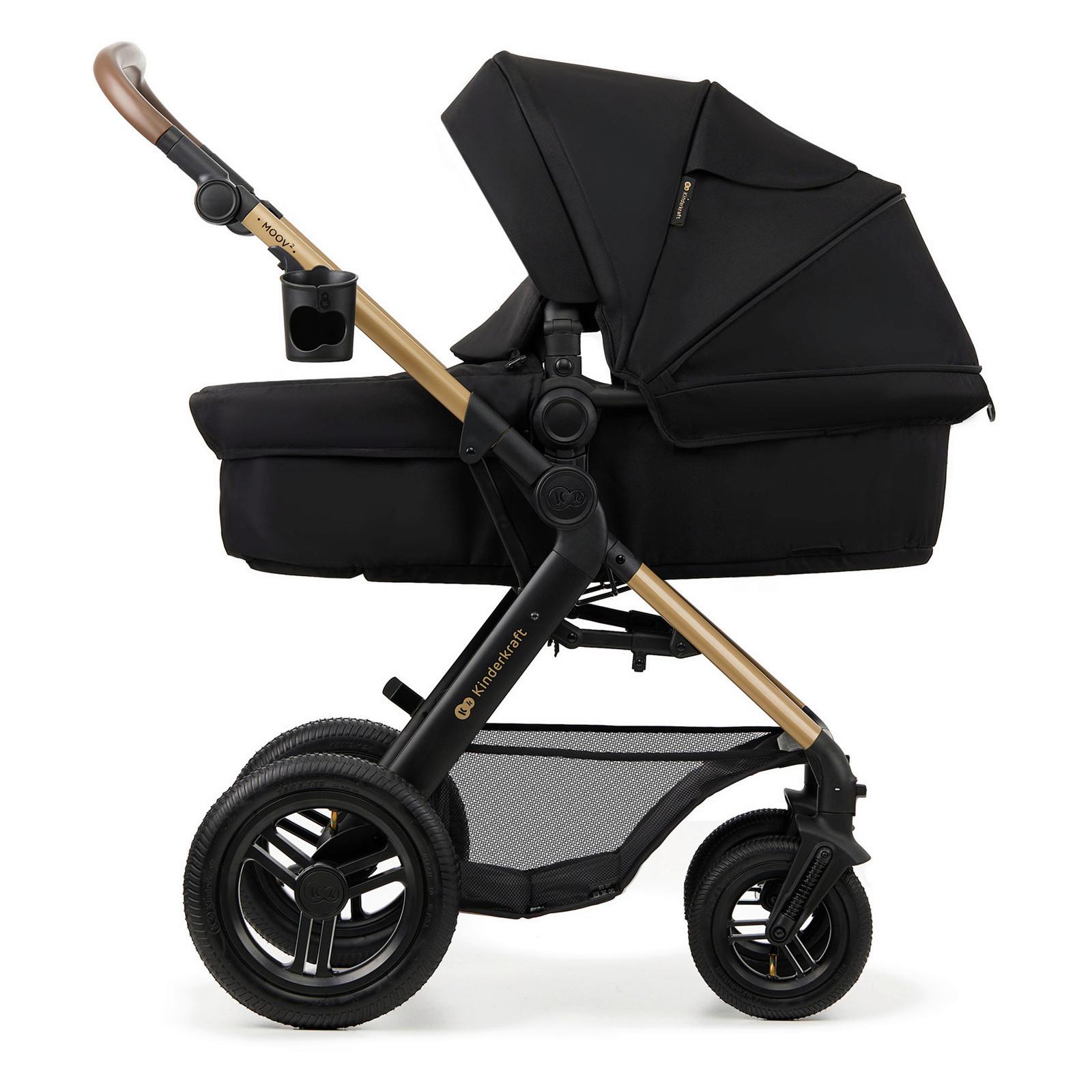 Kinderwagenset schwarz/gold 7tlg.