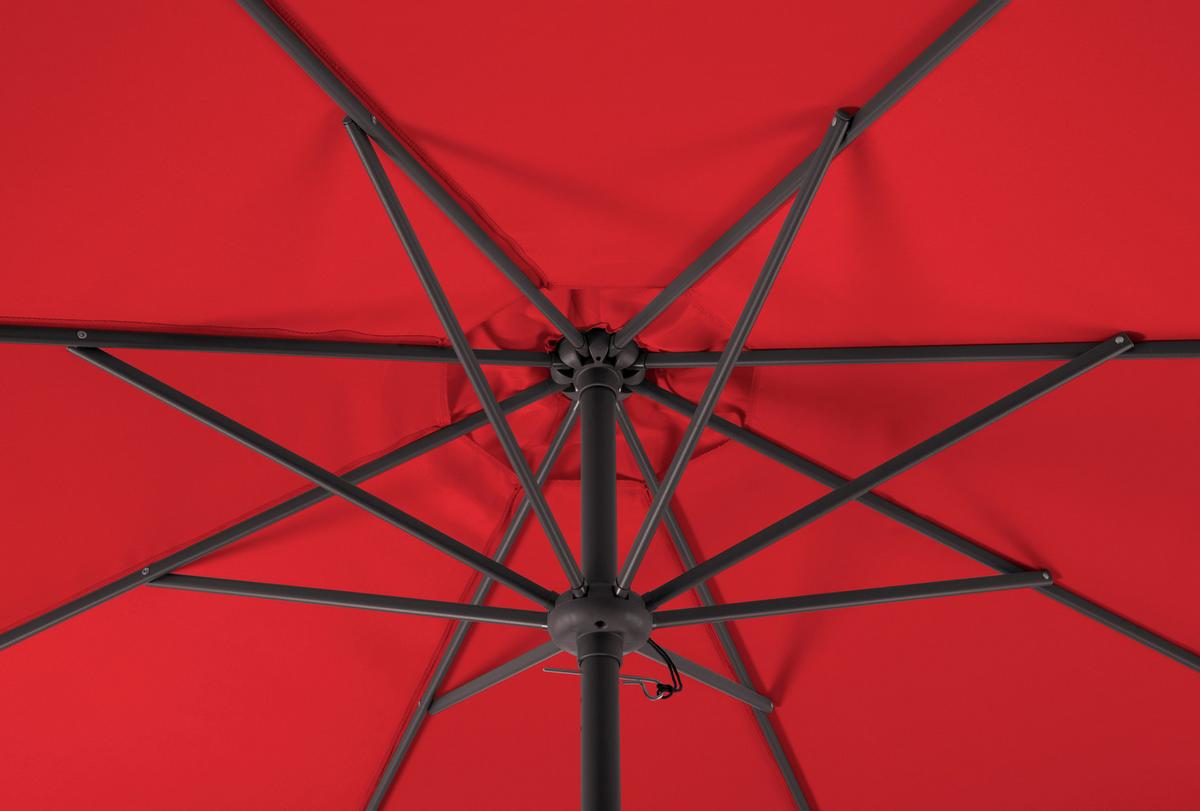 Sonnenschirm Harlem Bxhxt: 270x260x270 Cm Rot - Anthrazit/Rot, Basics, Textil/Metall (270/260/270cm) - Schneider