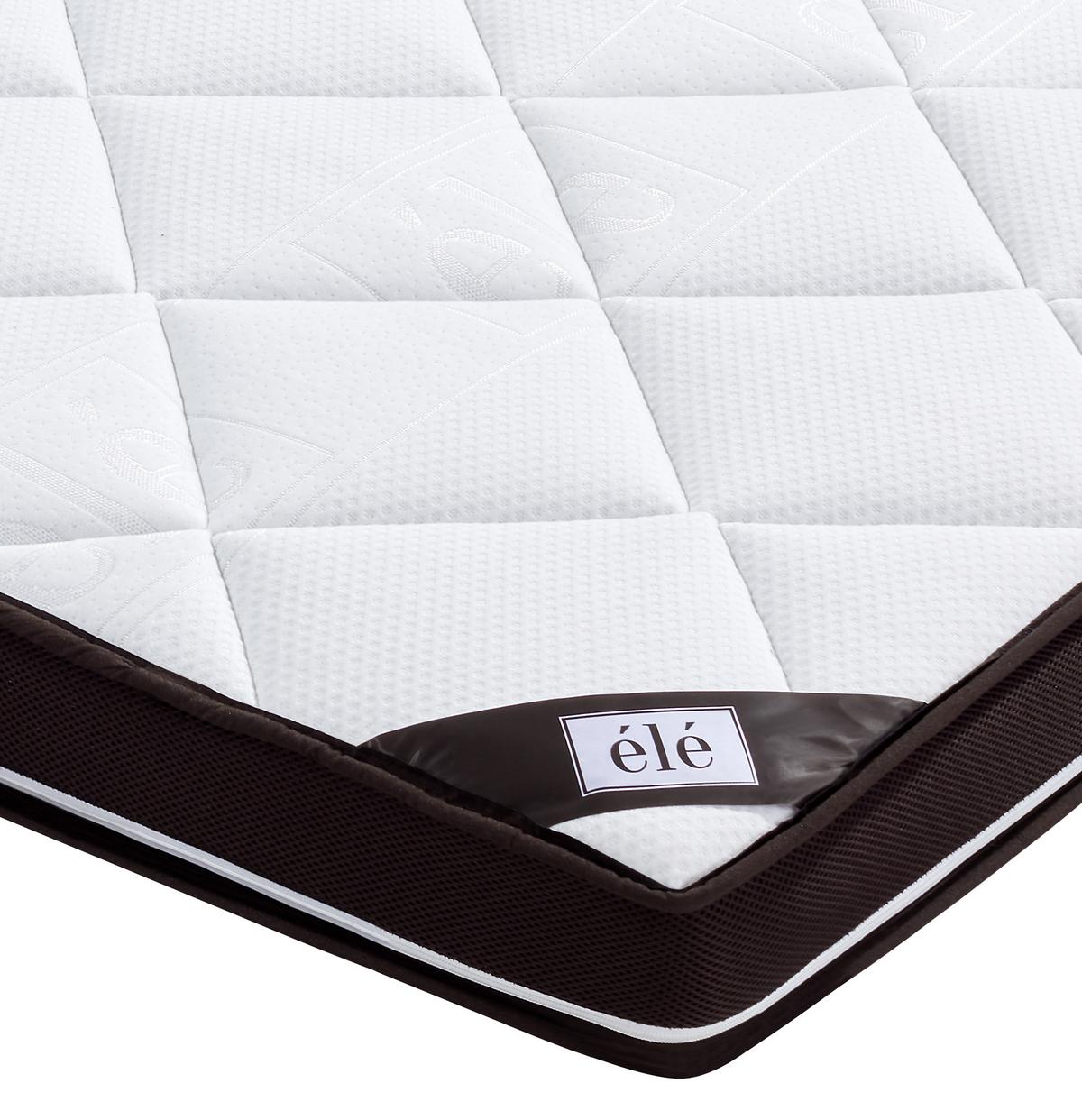 Topper Luxe 180x200 cm H2/H3 Kaltschaumkern/ Viscoschaumkern - Weiß, Textil (180/200cm) - Ele