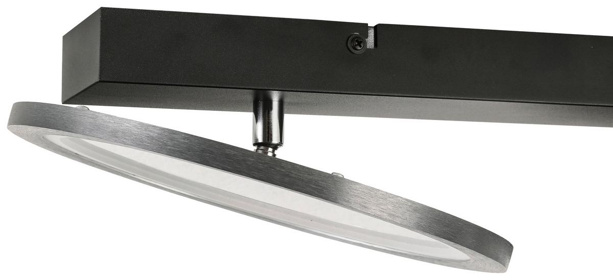 Stropní LED svítidlo DOMINIK - černá/barvy grafitu, Moderní, kov/plast (51/25/8,1cm) - Modern Living