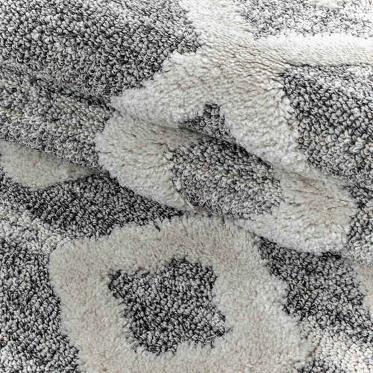 Webteppich Grau Pisa Rund Ø 160 cm - Grau, KONVENTIONELL, Textil (160cm)