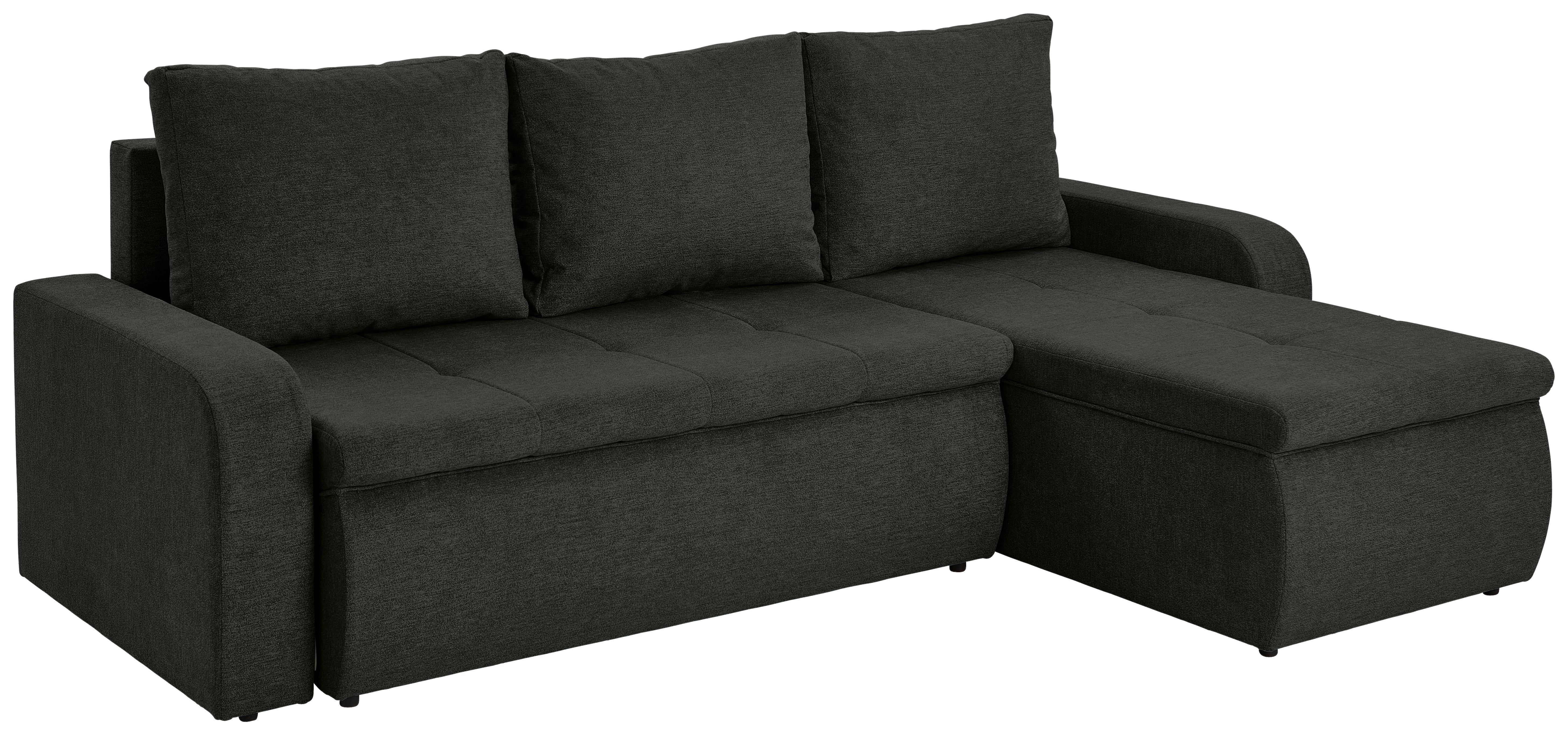 Ecksofa Larisa Schwarz S: 235x158 cm - Schwarz, KONVENTIONELL, Textil (235/158cm) - P & B