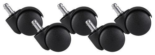Drehstuhlrolle Ø 5 Cm 5er-Set - Schwarz, Basics, Kunststoff (5cm) - MID.YOU