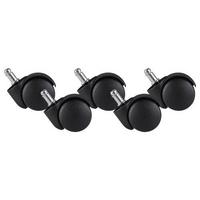 Drehstuhlrolle Ø 5 cm 5er-Set - Schwarz, Basics, Kunststoff (5cm) - MID.YOU