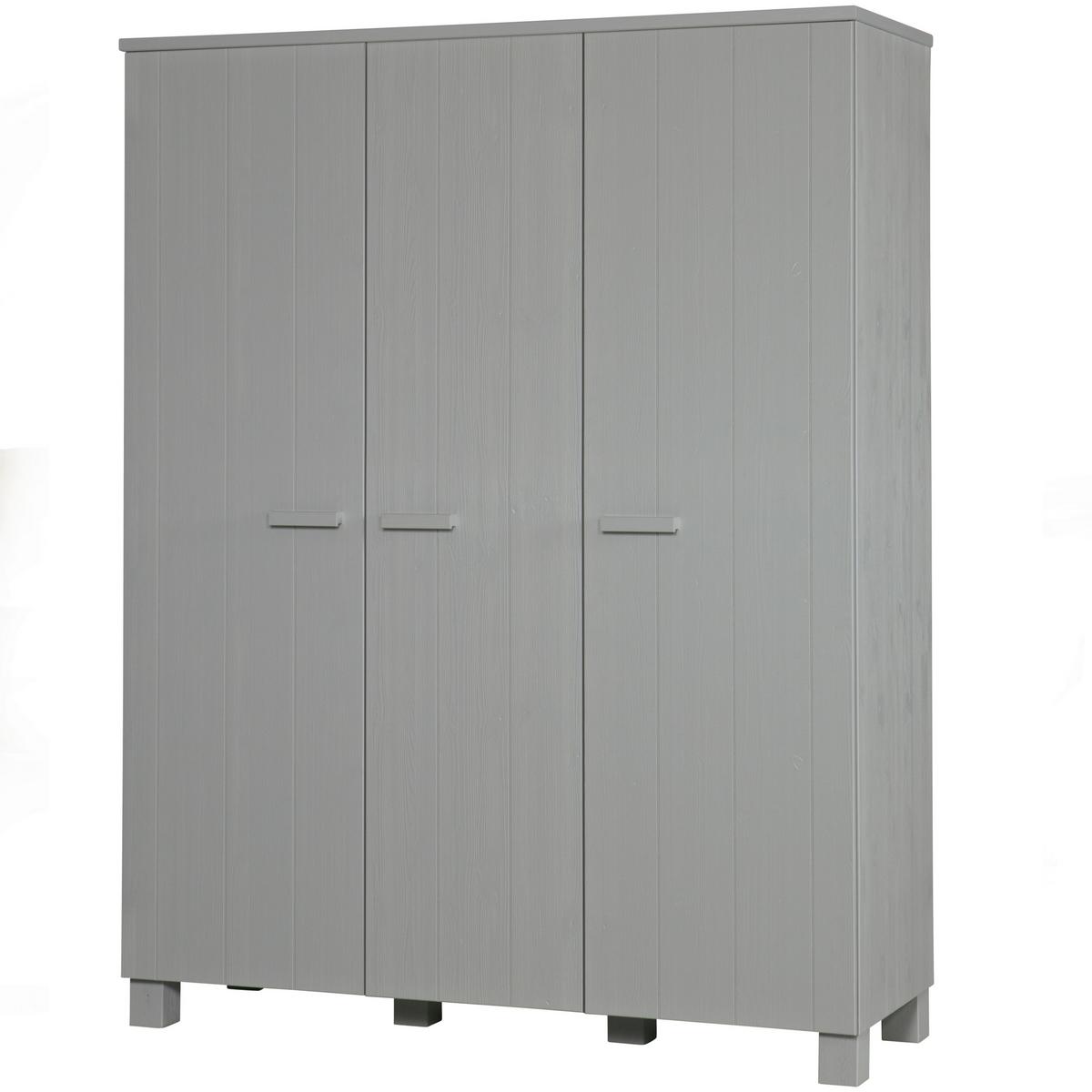 Garderobenschrank Dennis Grau B: 158 Cm - Grau, Design, Holz/Holzwerkstoff (158/202/55cm) - Livetastic