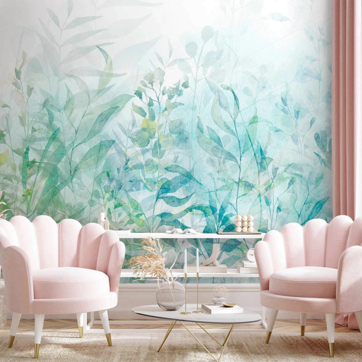 Fototapete Pastellgrün, B/h: 150x105 Cm - Pastellgrün/Weiß, LIFESTYLE, Textil (150/105cm) - Artemide