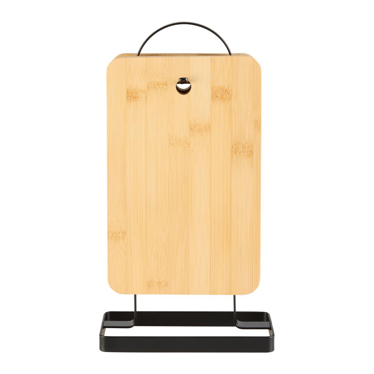 Sada kuchyňských prkének ROXY - černá/přírodní barvy, Konvenční, kov/přírodní materiály - Mömax