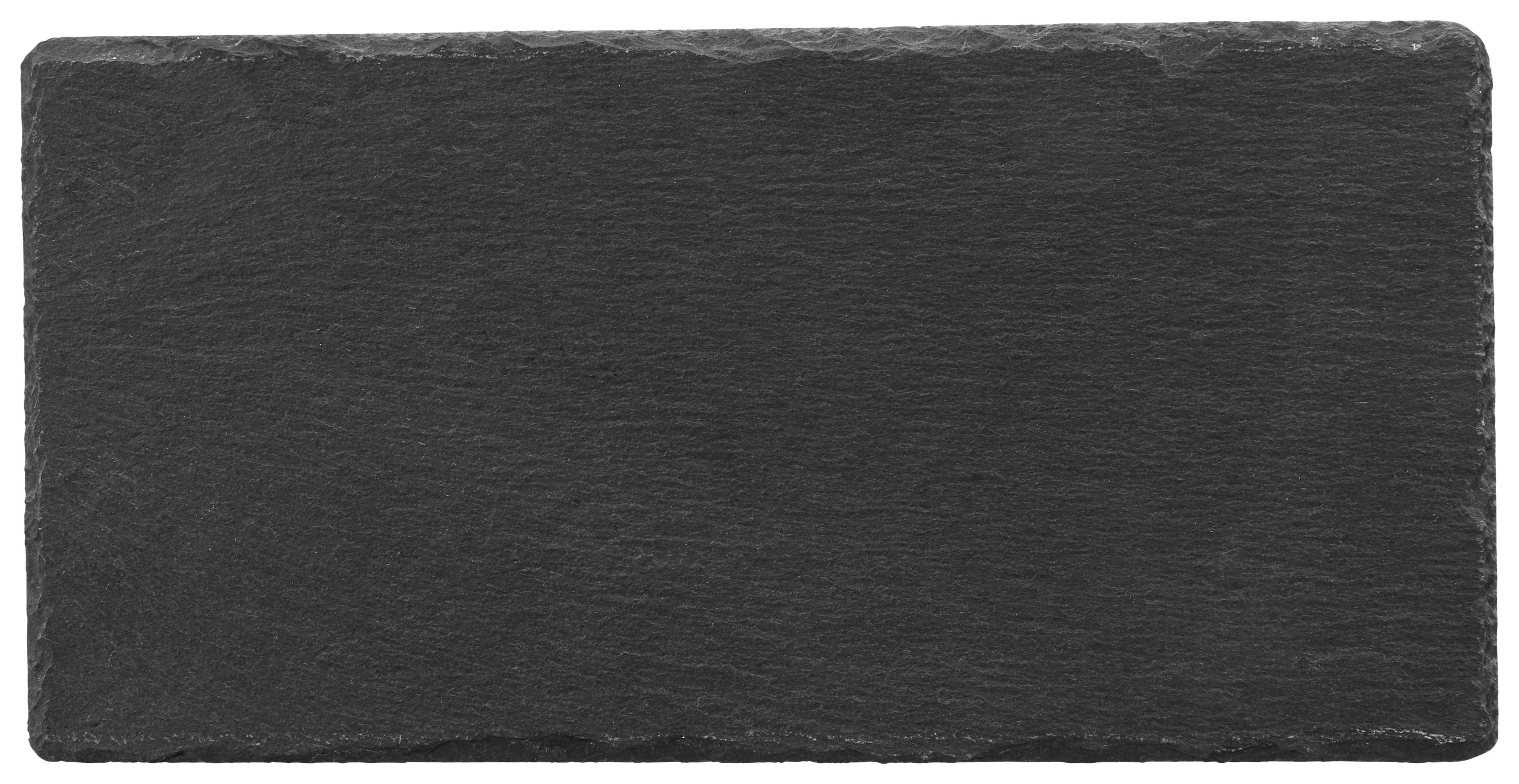 Servírovací Podnos Stoney - M - černá, Moderní, plast/kámen (30/15/0,7cm) - Zandiara