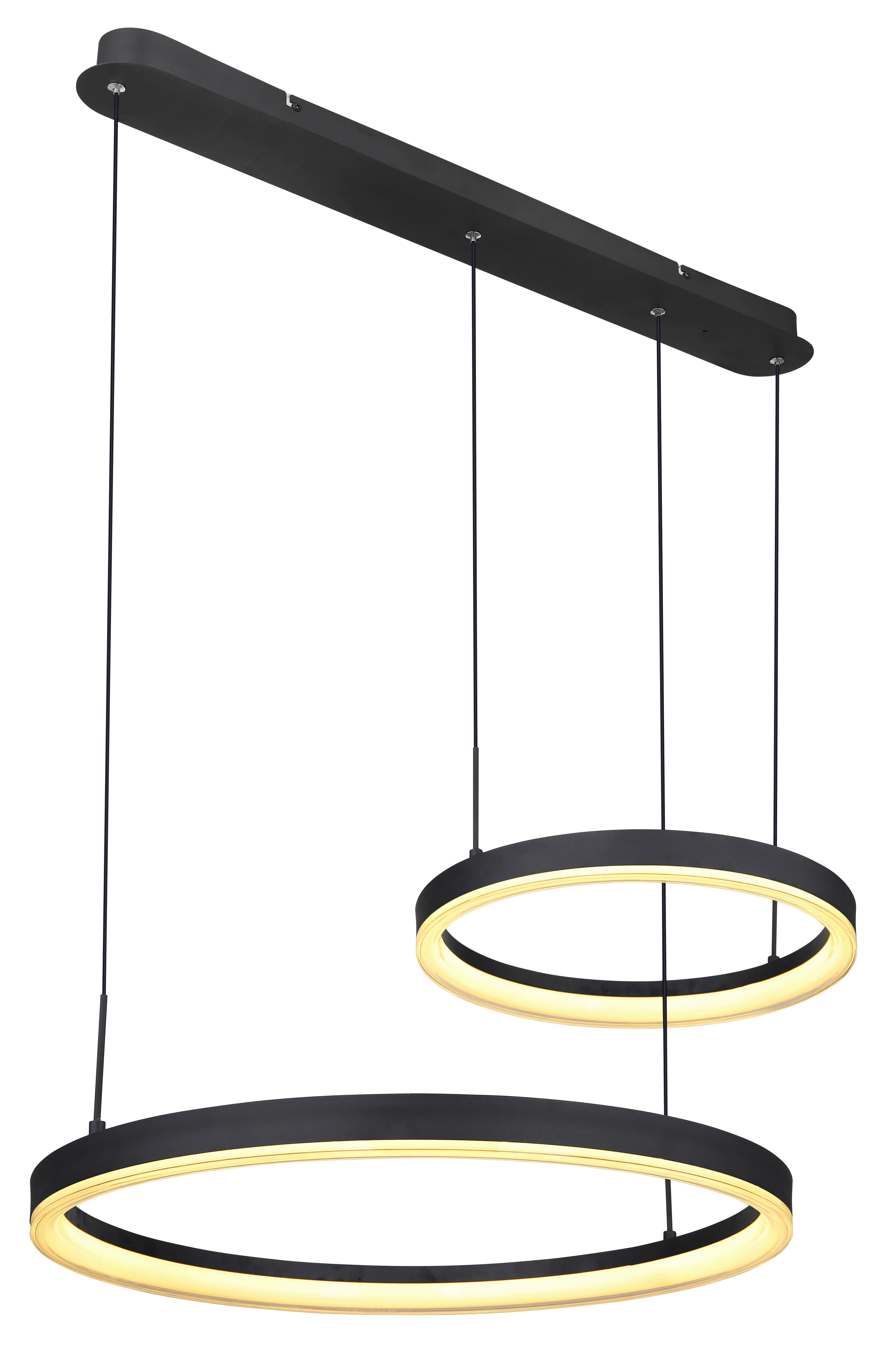 LED-Hängeleuchte 67189h1 - Goldfarben/Opal, Design, Kunststoff/Metall (82,5/60/150cm) - Globo