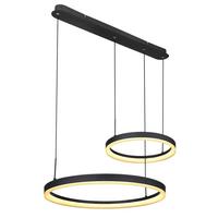 LED-Hängeleuchte 67189h1 - Goldfarben/Opal, Design, Kunststoff/Metall (82,5/60/150cm) - Globo