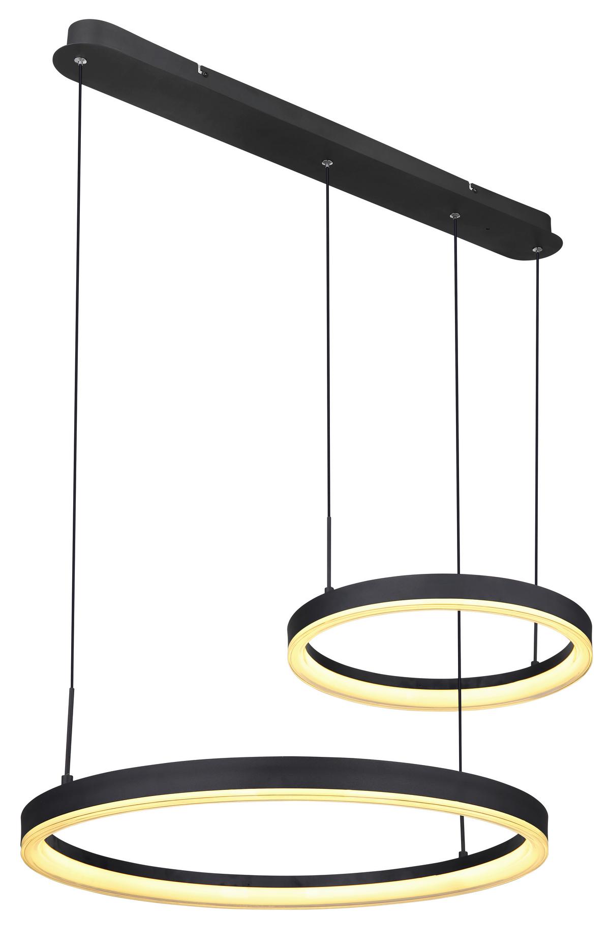 LED-Hängeleuchte 67189h1 - Goldfarben/Opal, Design, Kunststoff/Metall (82,5/60/150cm) - Globo