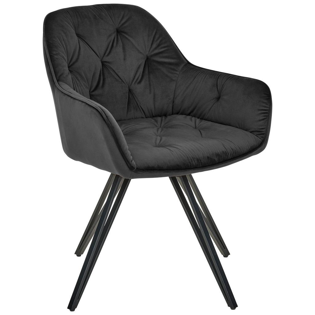 Armlehnstuhl Cardiff Schwarz Gepolstert