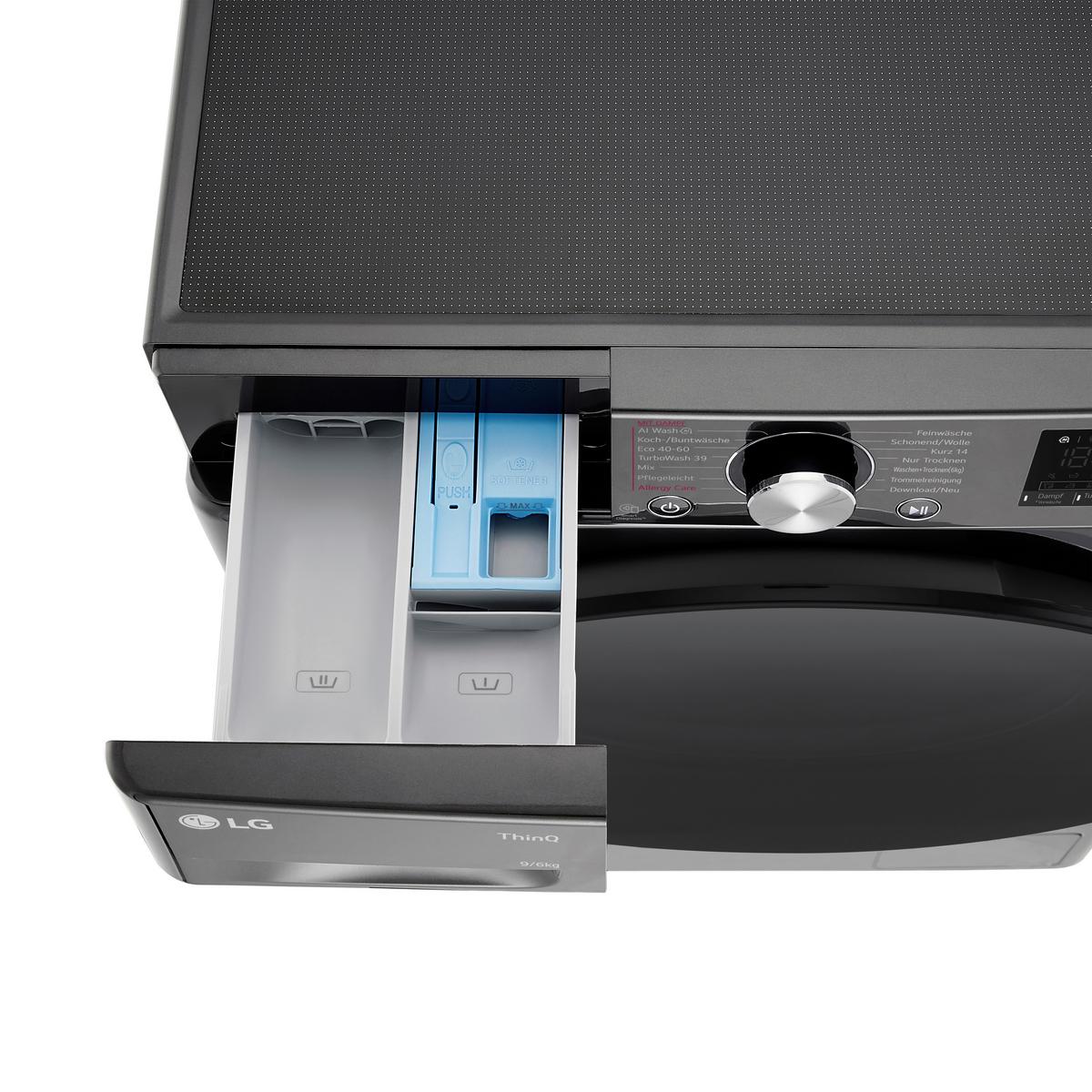 Waschtrockner Lg W4wr7096yb - Schwarz, Basics, Metall (60/85/56,5cm) - LG