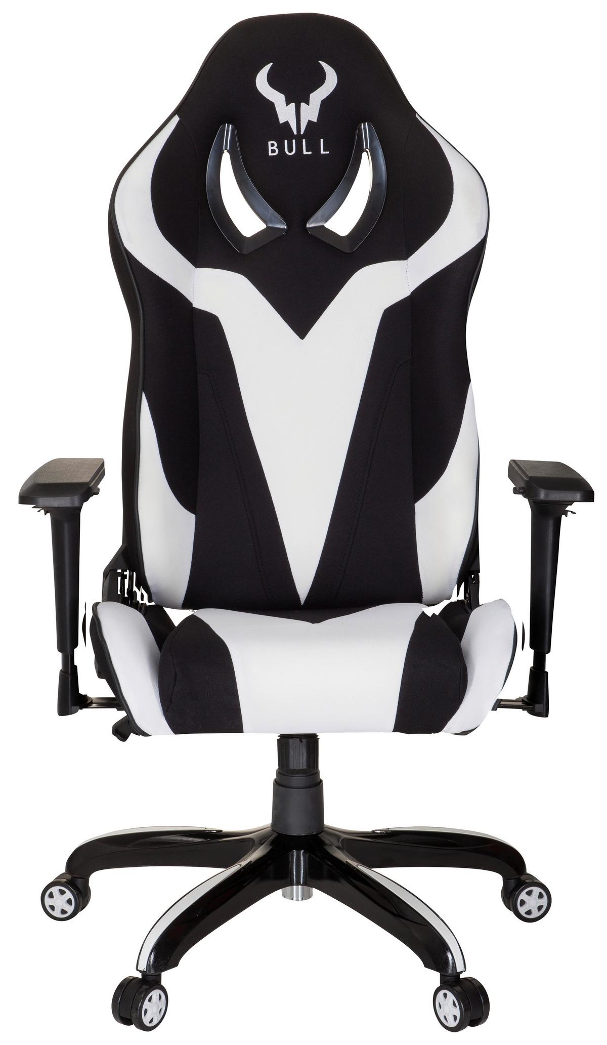 Gaming Stuhl Promoter Ii M. Wippmechanik Schwarz/weiß - Schwarz/Weiß, MODERN, Kunststoff/Textil (74/133/67cm) - MID.YOU